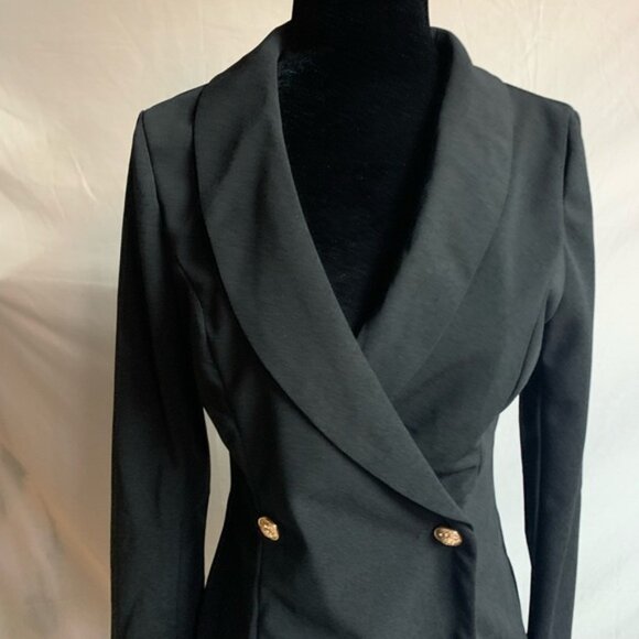 Black Double-Breasted Blazer Dress - Picture 8 of 8